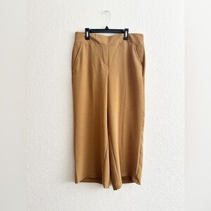 Nine West Tan Wide Leg Crop Pants High Waisted